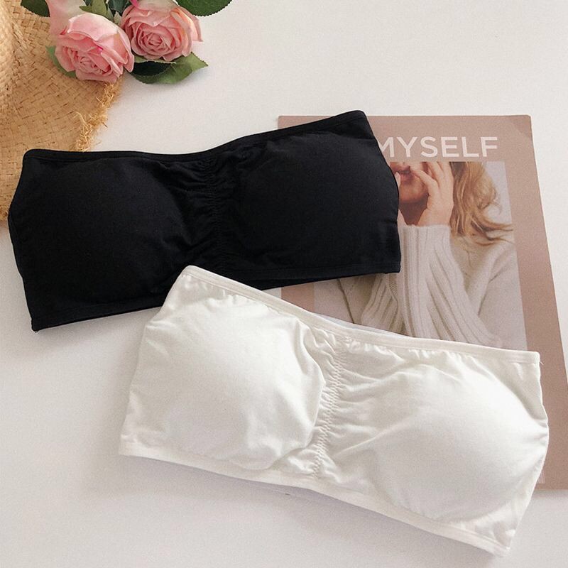 Áo ngực ko dây vải cotton có móc sau lưng 619