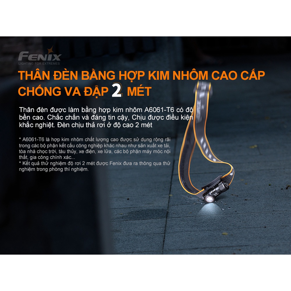Đèn pin đội đầu FENIX HM50R V2.0 độ sáng 700 lumen chiếu xa 115m pin 16340 sạc USB C