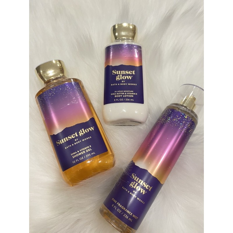 Bộ sản phẩm Bath &amp; Body Works mùi Sunset Glow