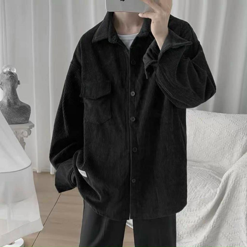 Áo sơ mi Nhung Tăm Jacket Áo bomber Bóng Chày Cao Cấp nhiều màu AQ STORE
