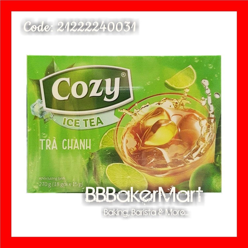 Trà CHANH dạng HÒA TAN COZY - HỘP 270gr (18 gói x 15gr)