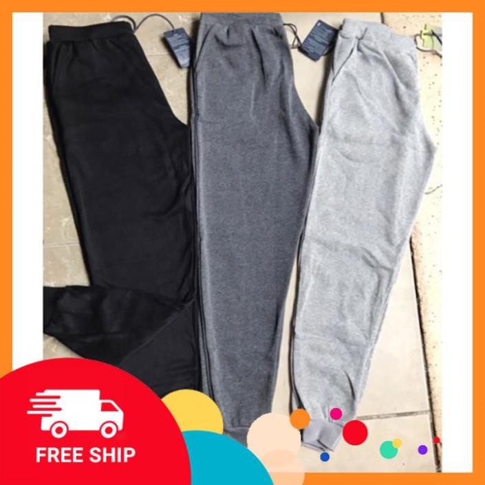 Quần jogger hè CHẤT NỈ BÔNG BO GẤU  - đông bigsize nam nữ / các kiểu quần dài nam nữ