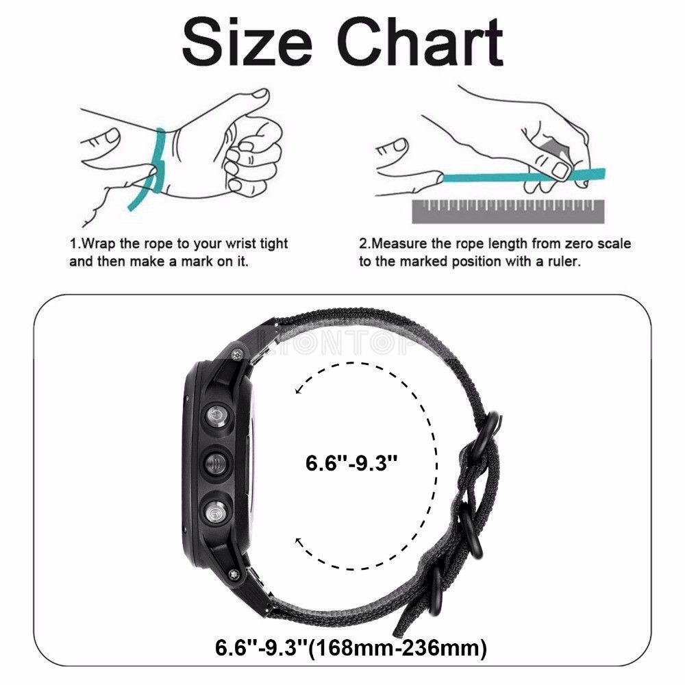 Quick Release Nylon Loop Watch Band Strap for Garmin Fenix 5 5X 5S Plus Instinct