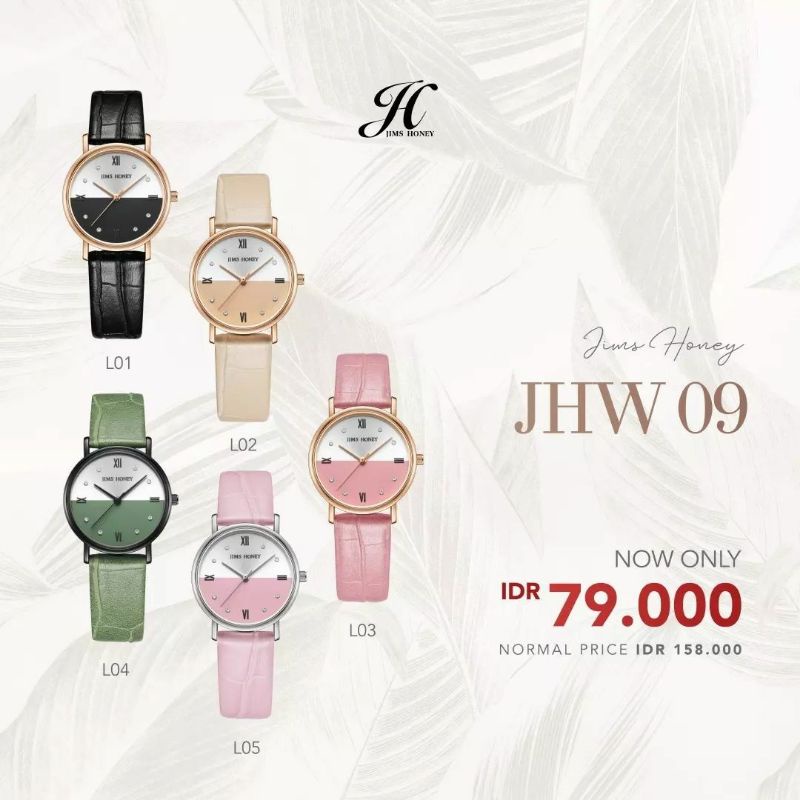 Đồng Hồ Thời Trang Jims HONEY JHW 9 Dây Da Tổng Hợp Chống Thấm Nước Cho Thanh Thiếu Niên