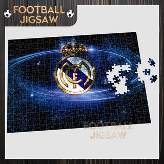 [TRANH GỖ XUẤT KHẨU] Tranh xếp hình logo real madrid cf, bộ ghép hình 300-500 mảnh, đồ chơi xếp hình FJ14