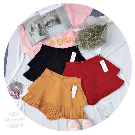 Chan váy 2 tâng xếp li quảng châu