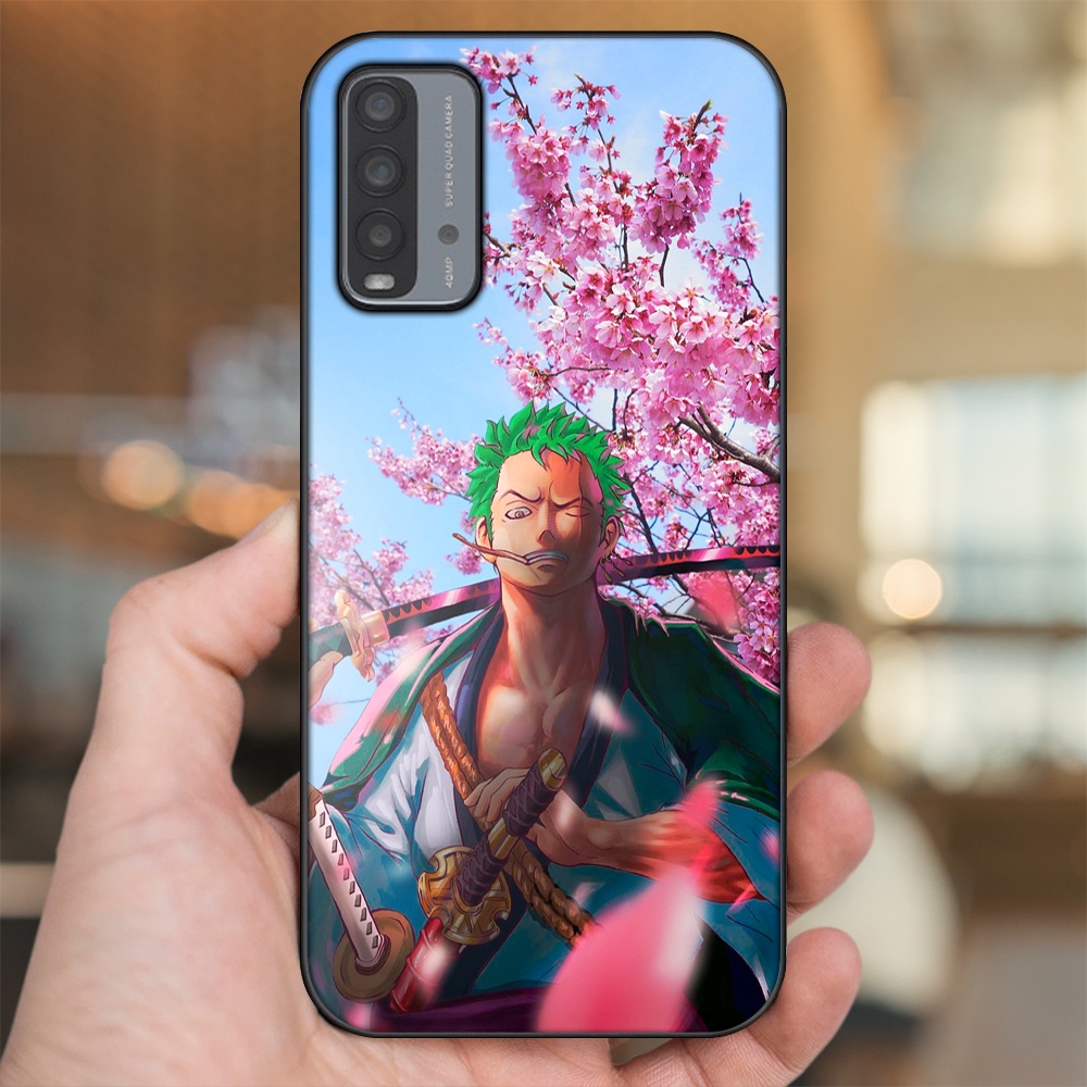 Ốp lưng Xiaomi Redmi 9T viền đen in hình Zoro One Piece