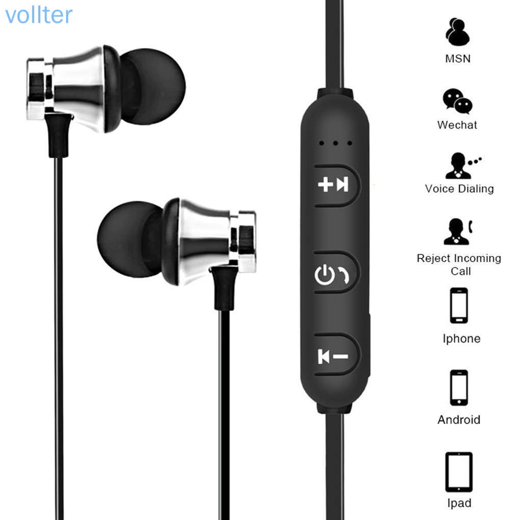 Tai Nghe Nhét Trong Có Dây Voll - XT11 Kết Nối Bluetooth 4.2 Giảm Ồn Thiết Kế Thời Trang Dùng Khi Chạy Bộ Thể Thao