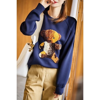 Áo nỉ sweater nữ hình gấu siêu xinh thương hiệu Moschin