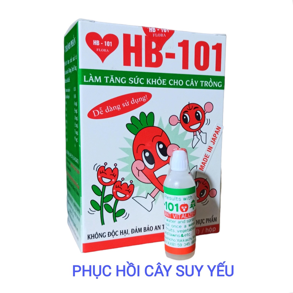 Siêu phẩm tăng trưởng Sinh học HB-101 Nhật Bản 6cc  Ra rễ mạnh, phục hồi cây suy yếu, hậu vị ngọt trái.