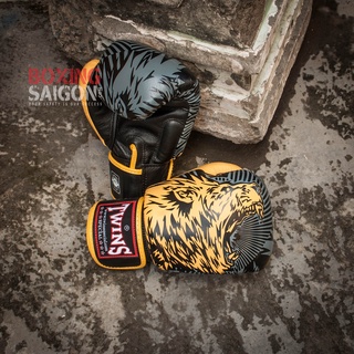 Găng tay Boxing Muay Thai Twins Fbgvl3-50 - Yellow/Black