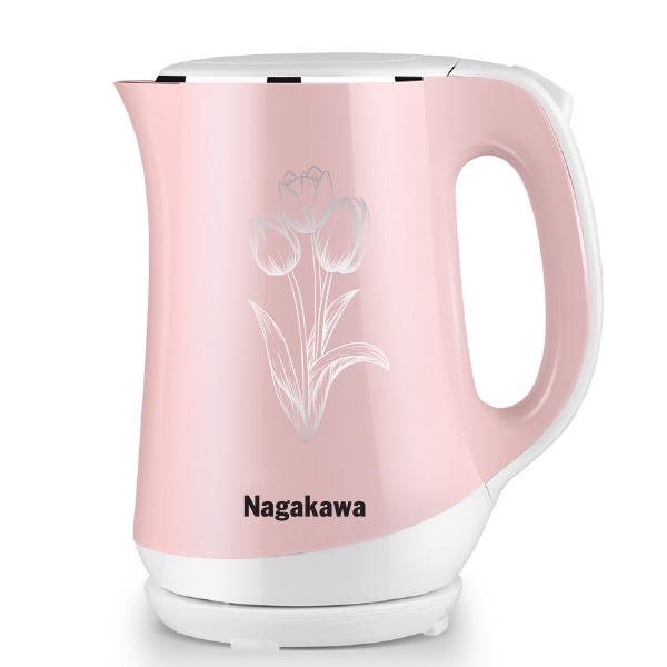 Ấm Siêu Tốc Hai Lớp Nagakawa NAG0311 (1.8 Lít) - Màu đỏ - Hàng chính hãng