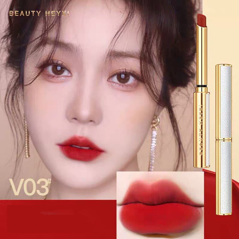 Son HEYXI BEAUTY Vỏ Da Sang Chảnh Cao Cấp Lên Màu Chuẩn Lì Không Trôi Son Lì Nội Địa Trung | BigBuy360 - bigbuy360.vn