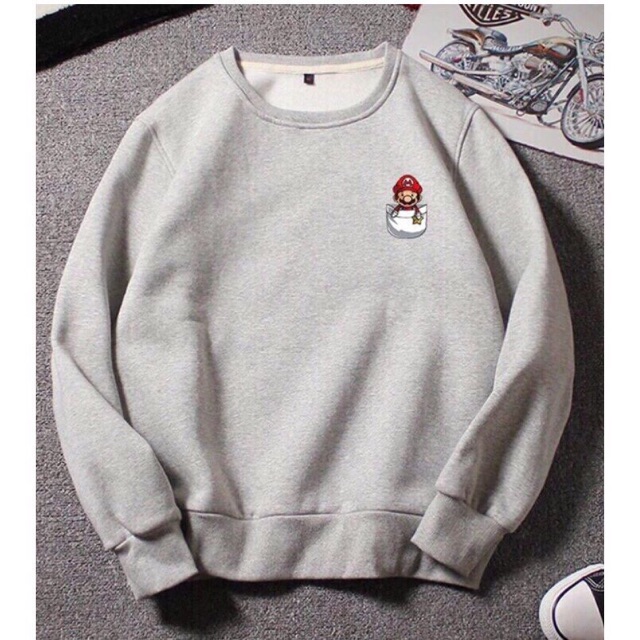 Áo nỉ sưeather nam nữ mario có bigsize | BigBuy360 - bigbuy360.vn