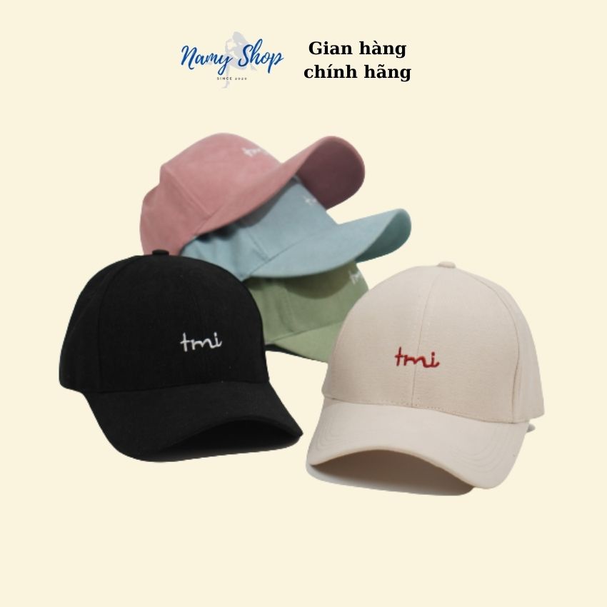 Nón kết, mũ lưỡi trai thêu chữ TMI chất kaki cotton cao cấp thời trang