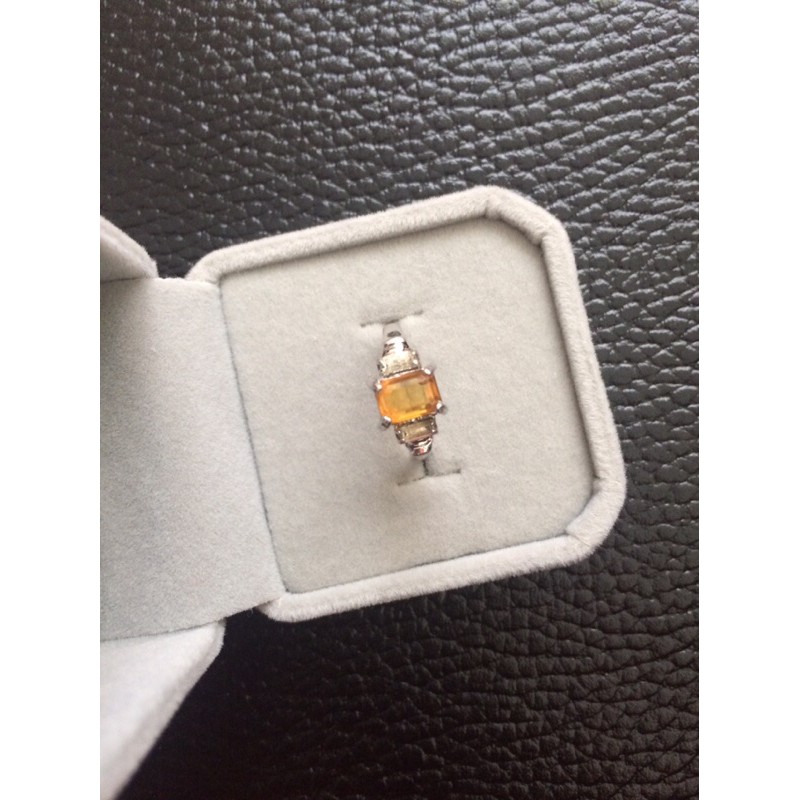 Nhẫn đá Citrine si nhật ni tay 5,5