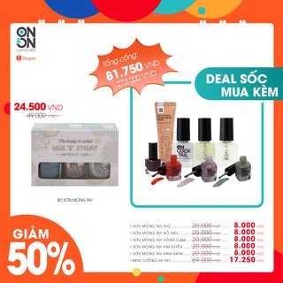 Set 3 Sơn Móng Tay Nail Polish 6ml On Cock Tail Cao Cấp Nước Sơn Mịn Mượt, Độ Bóng Cao, Khó Bong Tróc