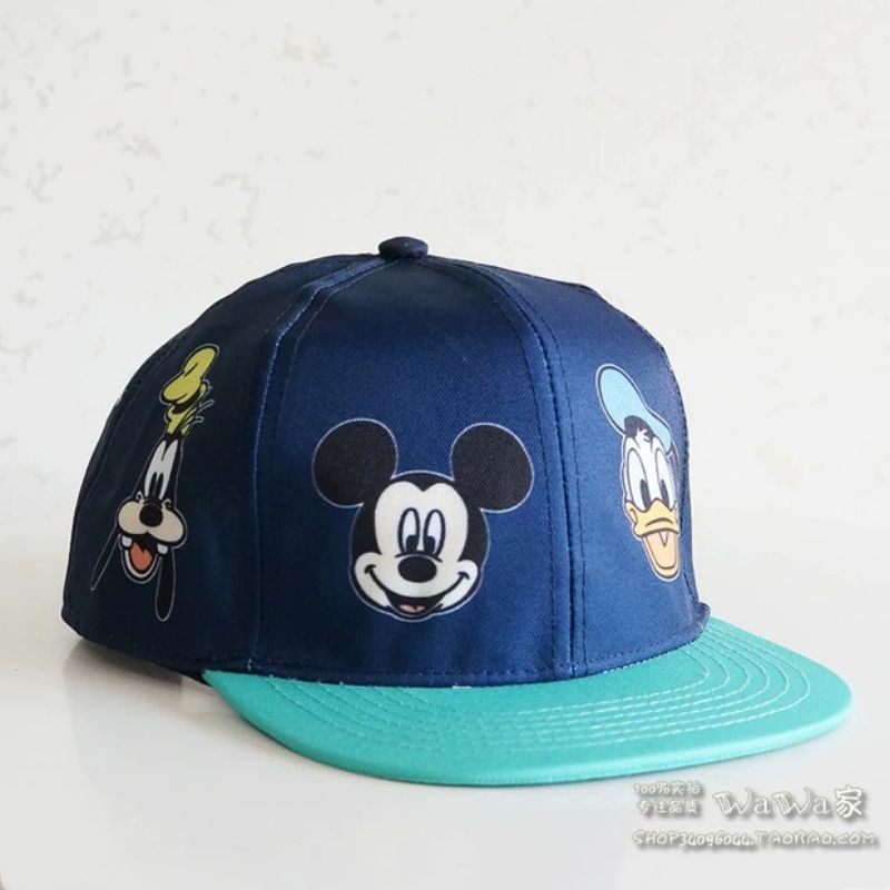 Mũ - nón Bé trai 4-10 tuổi, lưỡi trai Hiphop HM - H&amp;M xuất dư xịn -  mẫu Mickey và những người bạn