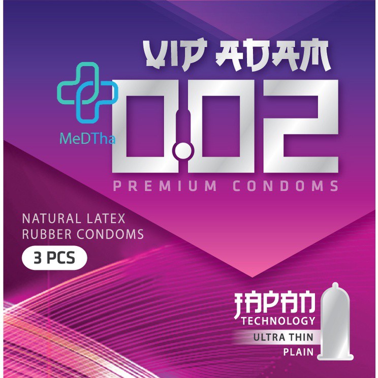 Bao cao su siêu mỏng Vip Adam 0.02 siêu trơn, dùng như không dùng của Medstand [Chính hãng]