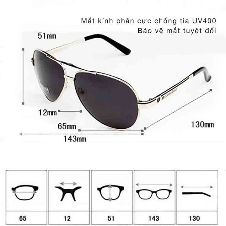Kính mắt nam thời trang chống tia phân cực [CÓ VIDEO]