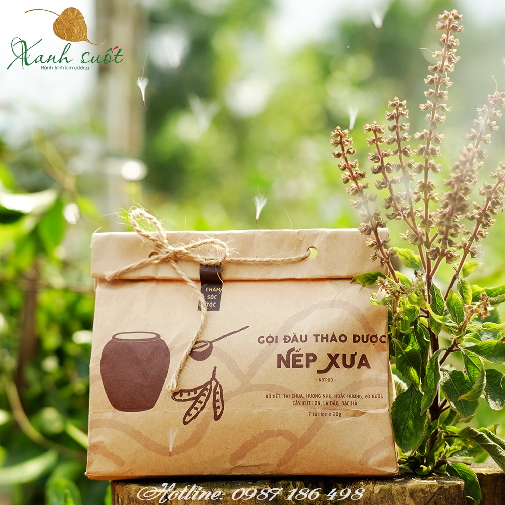 Nếp Xưa- Gội Đầu Thảo Dược No'Poo- Tóc Suôn Mượt Tự Nhiên, Không Hóa Chất- No Shapoo For Hair