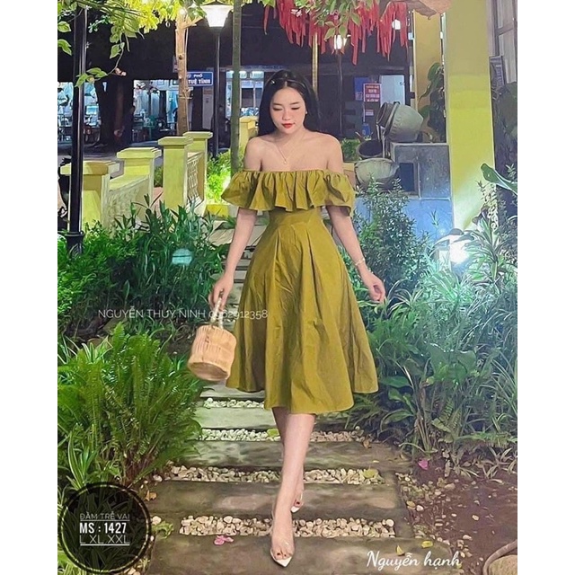 [ CHUBBY BIGSIZE ] ĐẦM TRỄ VAI