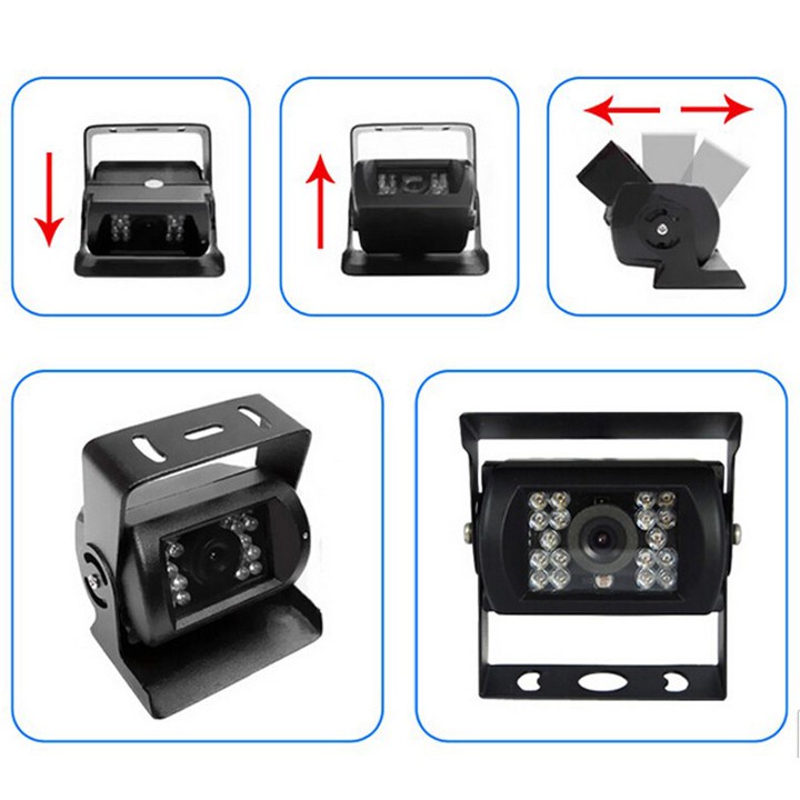 Camera Lùi Xe Tải Xe Buýt 18 Led Hồng Ngoại YL-824 kèm dây 12m | BigBuy360 - bigbuy360.vn