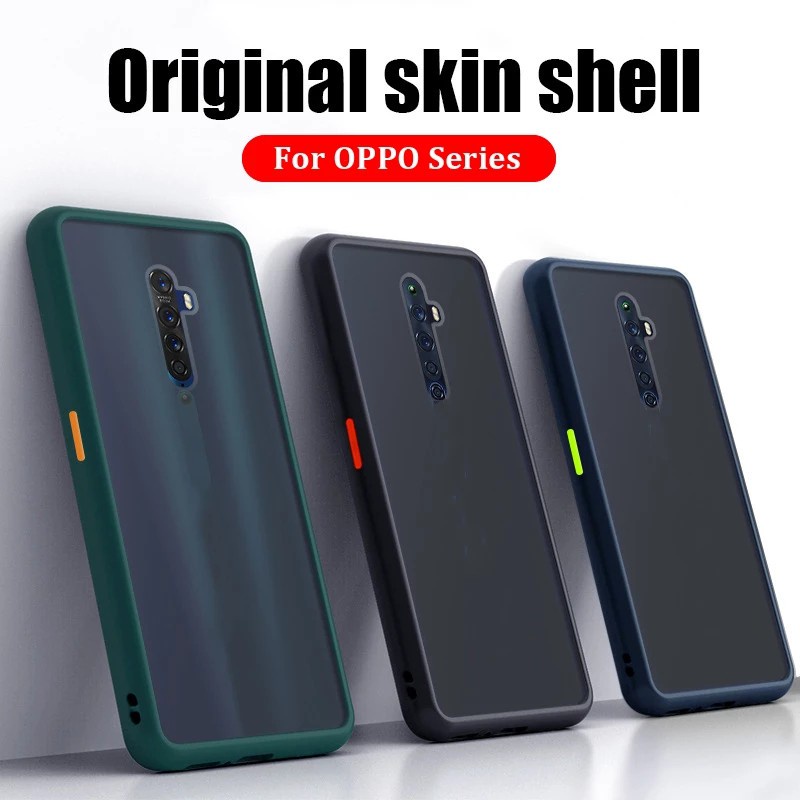 Ốp điện thoại chống sốc và chống bám vân tay 6 màu cho OPPO Realme 9i 7 X X2 XT 5 Pro