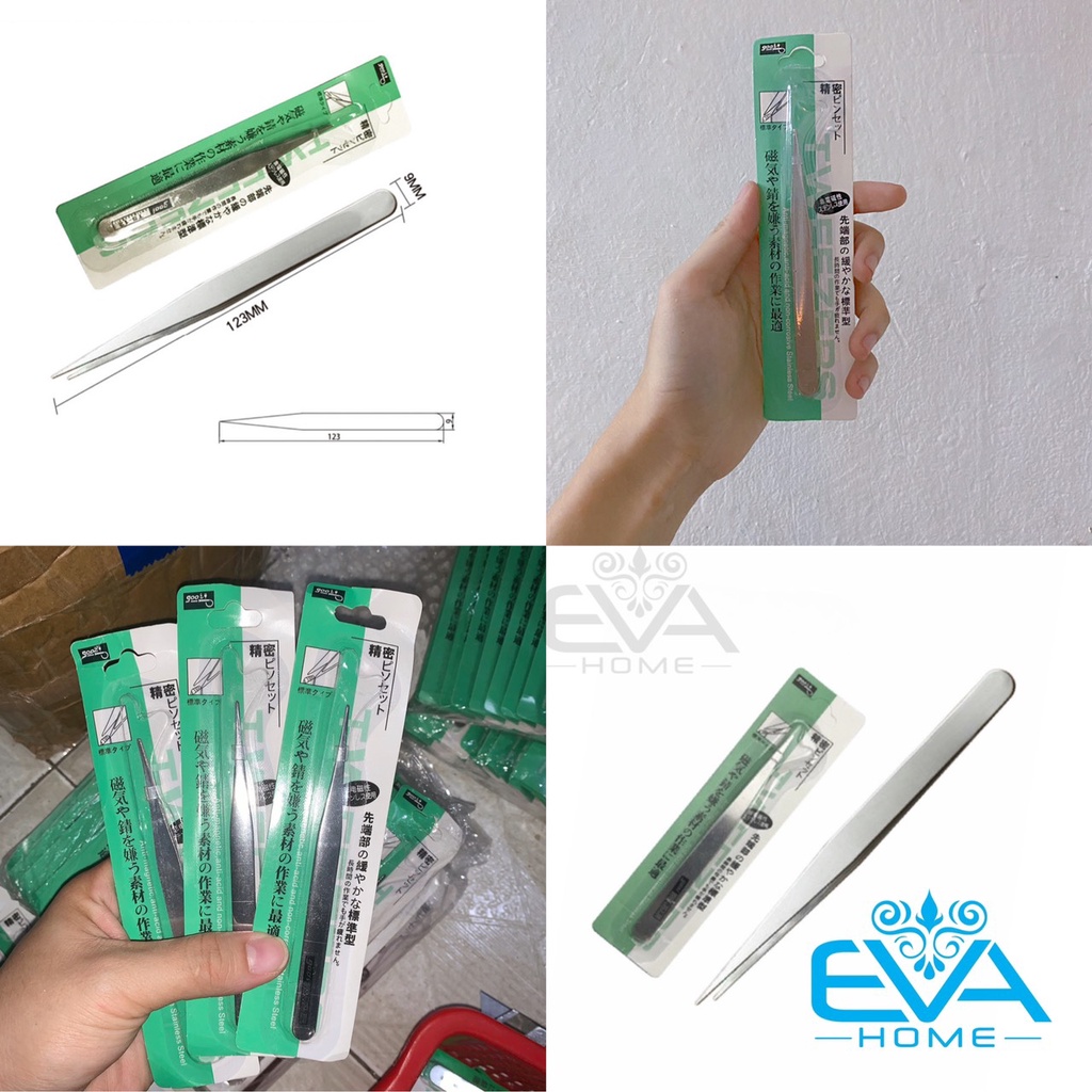 Nhíp Gắp Mũi Nhọn Đầu Cong / Đầu Thẳng Đa Năng Stainless Steel Point Tweezer