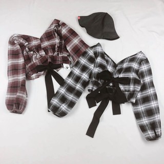 Áo tay dài thắt nơ sau