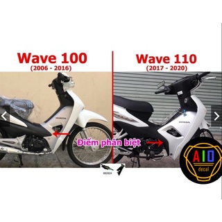 [ Loại 1] Tem Rời Wave 110cc Tím Trắng (2017-2021)-Ảnh Thật (Decal Wave) (Tem xe Wave)