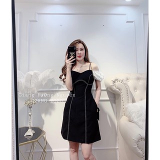 G13. 801. ĐẦM RỚT VAI PHA tTAY TRẮNG