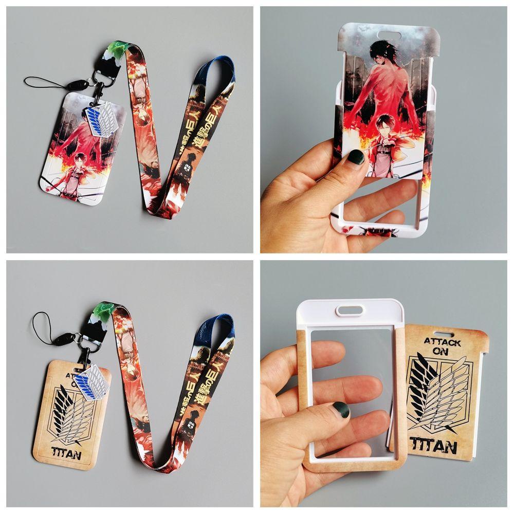 MIHAN1 Dây Đeo Thẻ ID / Thẻ Ngân Hàng Thu Gọn Được Họa Tiết Đáng Yêu