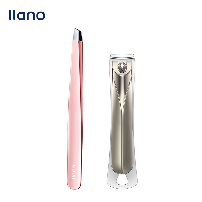 Nhíp tỉa lông mày/ lông mi LLANO bằng thép không gỉ tiện lợi chất lượng cao