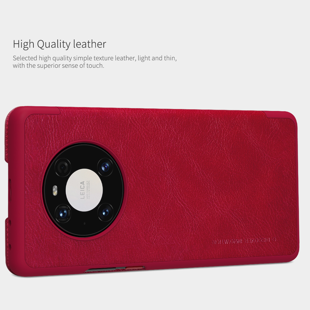 Bao Da Điện Thoại Nillkin Qin Cho Huawei Mate 40 Pro Nắp Lật Bảo Vệ 360° Toàn Diện Chống Sốc Có Ngăn Đựng Thẻ