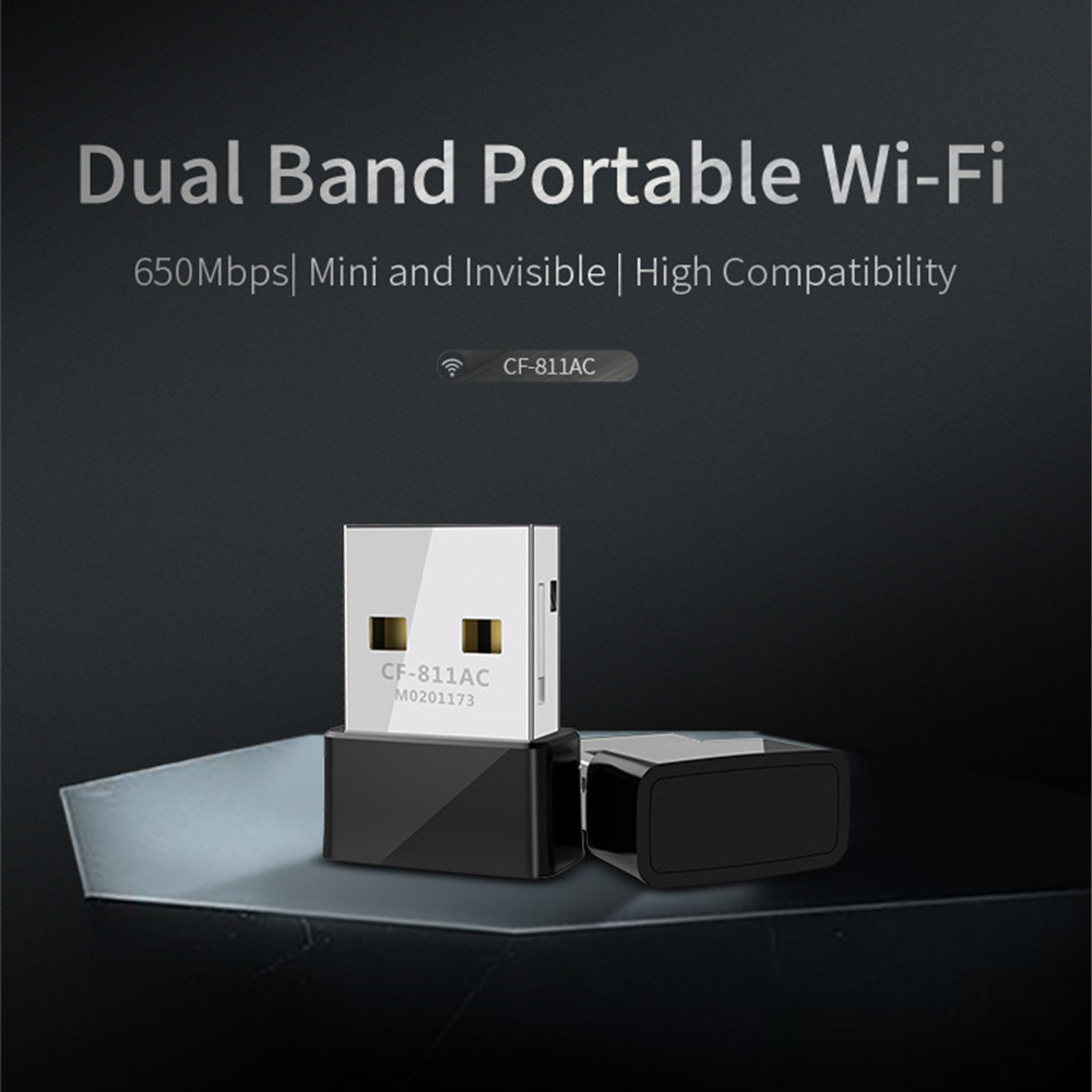 Usb Wifi 650mbs 2.4g &amp; 5g Tần Số Kép 802.11 Ac Cho Laptop