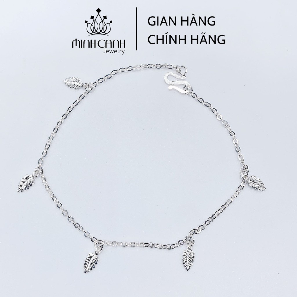 Lắc Chân Bạc Hình Chiếc Lá Độc Đáo - Minh Canh Jewelry