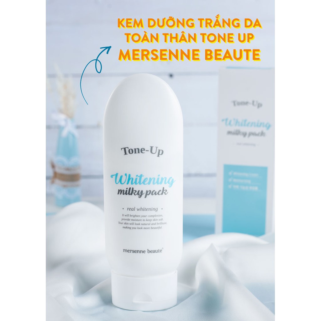 [Chính Hãng] Kem Dưỡng Trắng Body Tone Up Whitening Milky Pack 200ml