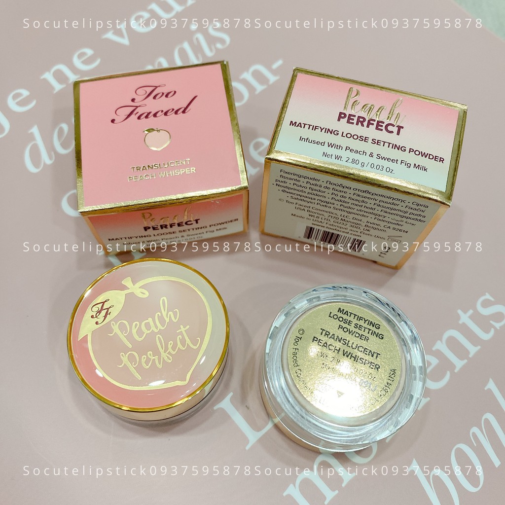 Phấn phủ bột Too Faced Peach Perfect Mattifying Loose Setting Powder