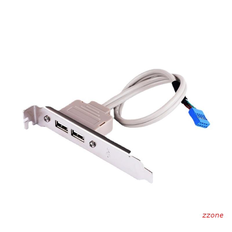Dây cáp nối bảng mạch 9pin 2 cổng USB 2.0 dài 30cm