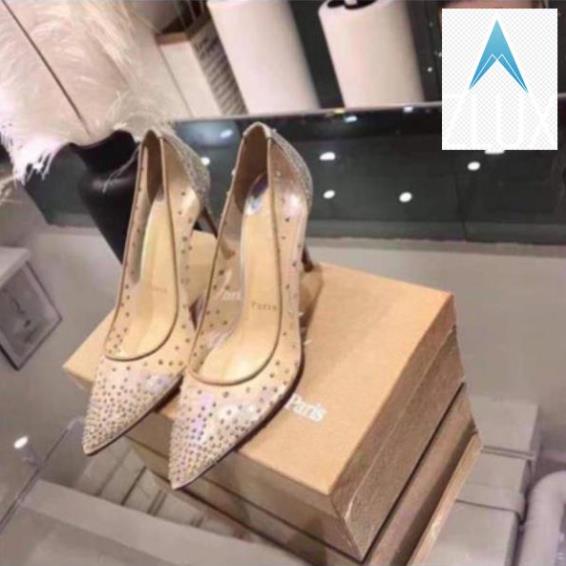 ✊ | Bán Chạy | HOT SALE Giày cao gót louboutin lưới đá gót nhọn fullbox Đẹp Xịn . 2020 new . 💯 ་ new , ) . 1 ✊