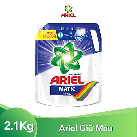 Túi Nước giặt giữ màu quần áo Ariel Power Gel 2.15kg