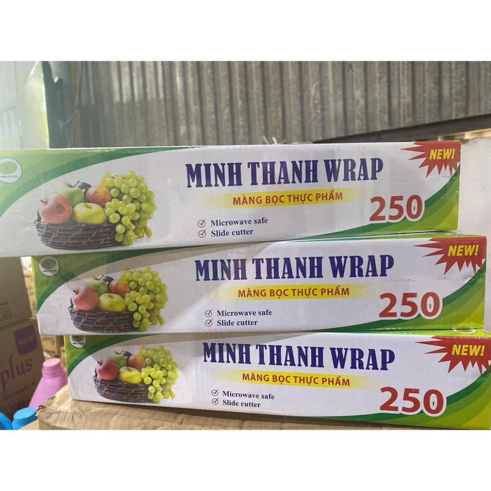 MÀNG BỌC THỰC PHẨM MINH THÀNH WRAP 250 CÓ DAO CẮT TIỆN DỤNG