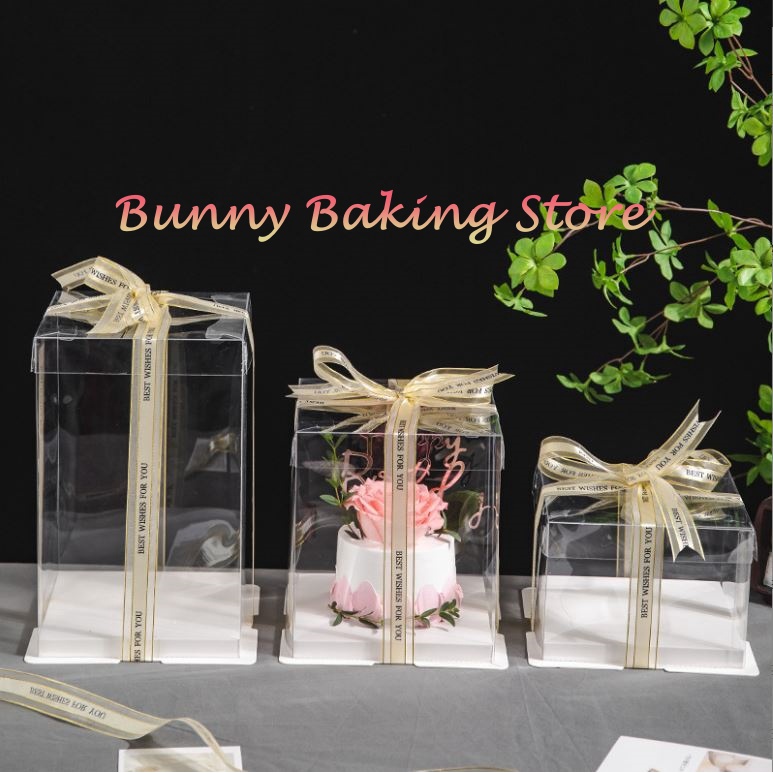 Hộp mica trong đựng bánh gato, bánh kem cao cấp