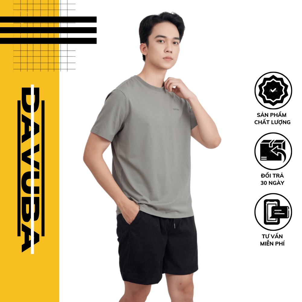 Áo thun nam cổ tròn thể thao tay ngắn cao cấp DAVUBA AT001