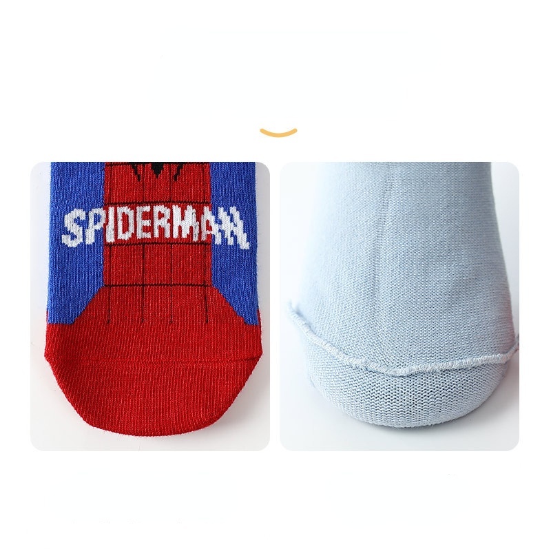 DISNEY Bộ 5 Đôi Vớ Cotton In Họa Tiết Hoạt Hình Cho Bé