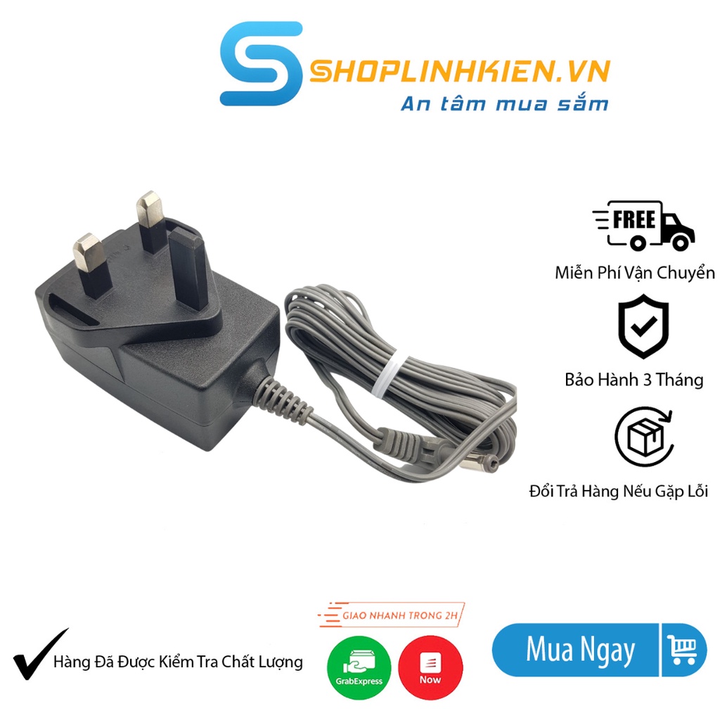 Nguồn Adapter Panasonic 9V0.5A Jack 4.8x1.7MM Chân UK PNLV232BX 9V 500mA cho máy bàn - ShopLinhKienM2M