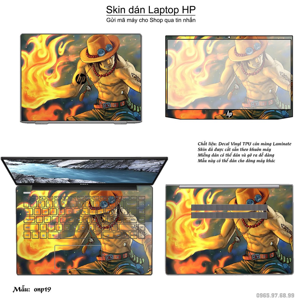 Skin dán Laptop HP in hình One Piece nhiều mẫu 21 (inbox mã máy cho Shop)