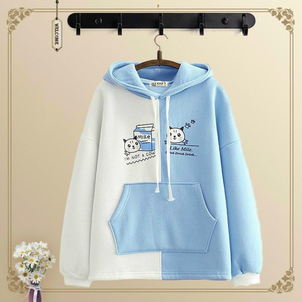 [FREESHIP_50K] Áo hoodie nam nữ, áo khoác nỉ có nón dễ thương William -NL205