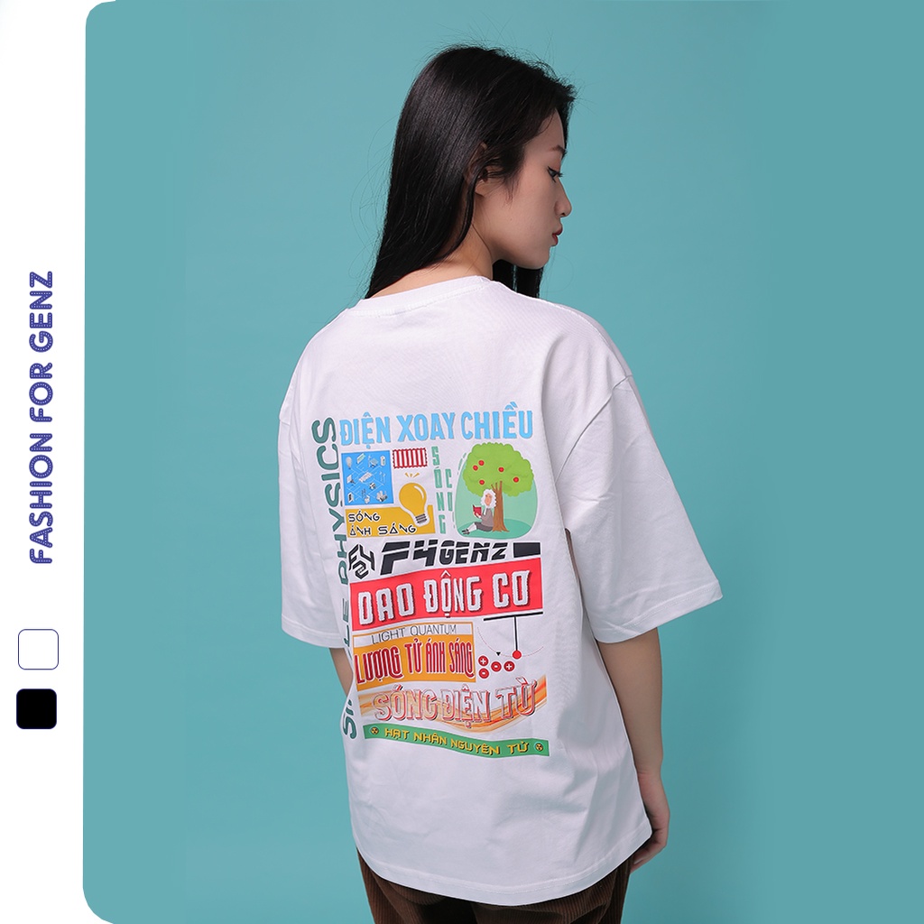Áo thun tay lỡ nam nữ Simple Physics F4GENZ Local Brand - Áo phông unisex form rộng cotton Cao cấp phong cách Streetwear | BigBuy360 - bigbuy360.vn